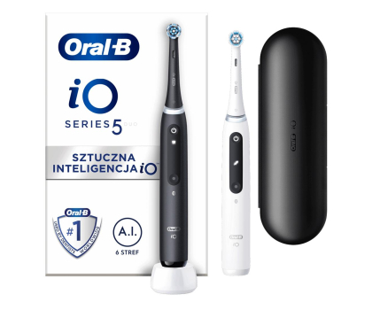 Szczoteczka elektryczna Oral-B Szczoteczeka magnetyczna iO5 Duo (czarna + biała)